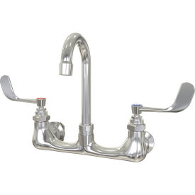 8" Center Wall Mount Faucet, 5-3/4" Swivel Spout, Flow Rate 2 GPM view 2