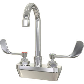 4" Center Wall Mount Faucet, 5" Swivel Spout, 2 GPM Flow Rate view 2