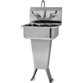 Sani-Lav® Floor Mount Sink with Faucet 18 Gauge 