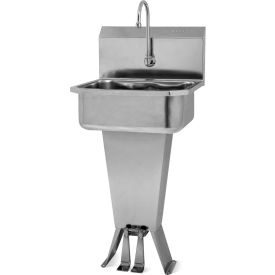 Sani-Lav 501L-0.5 Floor Mount Sink With Double Foot Pedal Valve, Low Flow 0.5 GPM