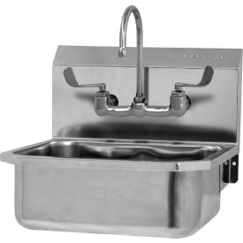 Sani-Lav 505FL-0.5 Wall Mount Sink With Faucet, Low Flow 0.5 GPM