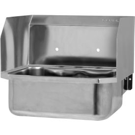 Wall Mount Sink with 8" Centers & Side Splash Guards, 18 Gauge view 2