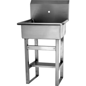Floor Mount Sink One with 7/8" OC Holes Only, 16 Gauge view 2