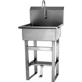 5241-0.5 Floor Mount Sink With Single Foot Pedal Valve, Low-Flow 0.5 GPM view 2