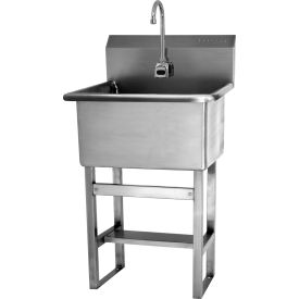 Wall Mount Sink with Battery Powered Sensor, Flow Rate 0.5 GPM, 14 Gauge view 2