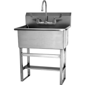 Sani-Lav 531FF-0.5 Sani-Lav® 531FF-0.5 Floor Mount Scrub Sink With Faucet, Low-Flow 0.5 GPM image.