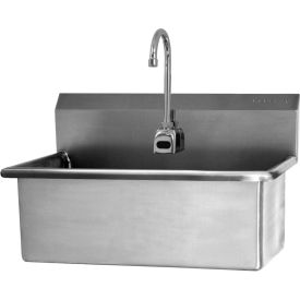 Sani-Lav&reg; 532B-0.5 Wall Mount Scrub Sink With Battery Powered Sensor Low-Flow 0.5 GPM 
