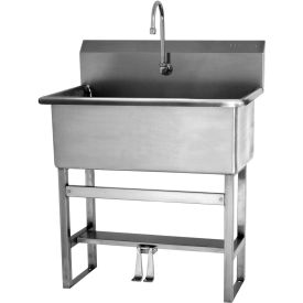 532FS-0.5 Floor Mount Scrub Sink With Double Foot Pedal Valve, Low-Flow 0.5 GPM view 2