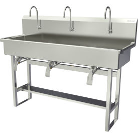 Floor Mount Wash Station with Single Knee Pedal Valve, Flow Rate of 0.5 GPM view 2