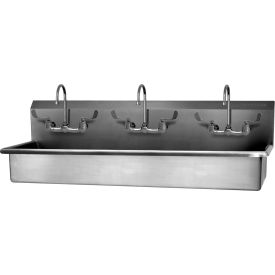 56WFL 3-Person Wall Mount Wash Station With Faucets view 2