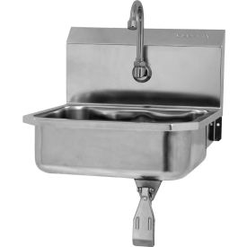 Sani-Lav 605L-0.5 Sani-Lav® 605L-0.5 Wall Mount Sink With Single Knee Pedal Valve, Low-Flow 0.5 GPM image.