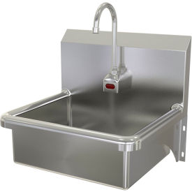 Sani-Lav® Wall Mount Sink with Battery Sensor Flow Rate of 0.5 GPM 16 Gauge 