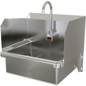 Wall Mount Sink with Battery Powered Sensor, Flow Rate 2 GPM, 16 Gauge view 2