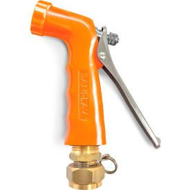 Sani-Lav N2S17 Sani-Lav® N2S17 Small Reinforced Industrial Spray Nozzle w/Swivel Hose Adapter-Safety Orange image.