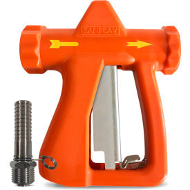 Ergonomic Standard-Flow Hot Water Spray Nozzle with N20S Hose Adapter, Safety Orange view 2