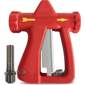 Sani-Lav® Ergonomic Standard-Flow Hot Water Spray Nozzle with N20S Hose Adapter Red 