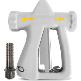 Sani-Lav® Ergonomic Standard-Flow Hot Water Spray Nozzle with N20S Hose Adapter White 