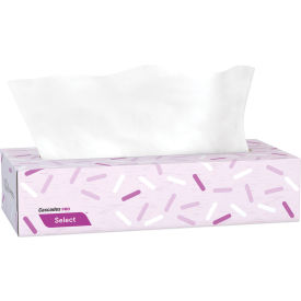 Cascades PRO Select Flat Box Facial Tissue 2-Ply White 100 Sheets/Box 30 Boxes/Carton