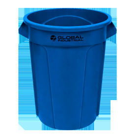 Global Industrial™ Plastic Round Trash Can 32 Gallon Blue