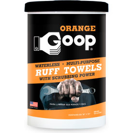 Critzas Industries Inc. 950*****##* Goop® Orange Ruff Towels, 72 Wipes/Can, 6 Cans - 950 image.