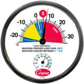 Cooper-Atkins® Wall Thermometer 212-159-8 12"" Cooler/Freezer With Humidity Meter -Min Qty 3