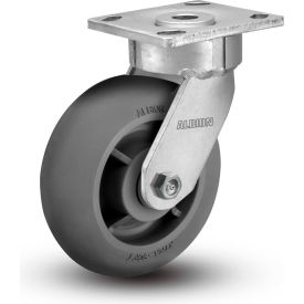 Colson EG-62-PERF(RG)-S-PB CSC 6" QuietMaster Caster with Swivel Plate, 4" x 4-1/2" Plate, 450 Lb. Capacity image.