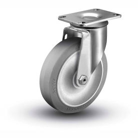 Colson 2 Series Swivel Plate Caster 2.03256.445 - Rubber on Polyolefin 3-1/2