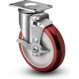 Colson 2.03256.91 BRK1 Colson® 2 Series Swivel Plate Caster 2.03256.91 BRK1 Poly With Brake 3-1/2" Dia. 250 Lb. image.