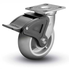 4 Swivels with 2 Brake 4/" x 1-1//4/" Hard Rubber on Expanded Applicator Caster