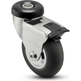 Colson CN03NRP100TLHK04 MedCaster 3" NeoTeq Caster with Hallow Kingpin Swivel and Brake, 175 Lb. Capacity image.