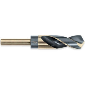 Cutler Sales Inc. 94136 Triumph Twist Drill Style T9FHD HSS Reduced Shank Drill Black & Bronze Oxide 9/16" image.