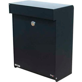Qualarc ALX-GRM-BK Allux Series Wall Mount or Post Mailbox Grandform in Black image.