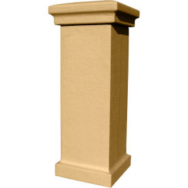 Qualarc MAN-STUCOL-BT Manchester Non-Locking Stucco Column Mailbox in Burnt Tuscan Color, (Column Only) image.