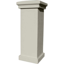 Qualarc MAN-STUCOL-GY Manchester Non-Locking Stucco Column Mailbox in Slate Gray Color, (Column Only) image.