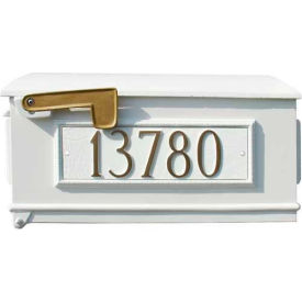 Qualarc LM3P-WHT Lewiston Mailbox Only (No Post) with 3 Address Plates in White image.