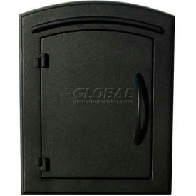 Qualarc MAN-S-1400-BL Manchester Locking Security Option with Plain Door, Manchester Faceplate in Black image.