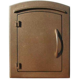 Qualarc MAN-S-1400-BZ Manchester Locking Security Option with Plain Door, Manchester Faceplate in Bronze image.