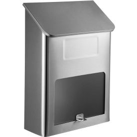 Qualarc WF-L002 Winfield Series Metros Mailbox WF-L002 Stainless Steel With Window image.