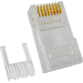 Chiptech, Inc Dba Vertical Cable 012-022-100 Vertical Cable Gold Plated Cat 6 RJ45 Modular Plugs, 50 Micro-Inches, 100/Pack image.