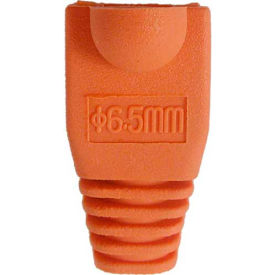 Chiptech, Inc Dba Vertical Cable 015-035OR-10 Vertical Cable, 015-035OR-10, RJ45 PVC Slip On Boots For Cat 5E & Cat 6 - Orange - 10 Pack image.