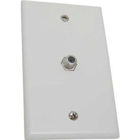 Chiptech, Inc Dba Vertical Cable 028-WP/1FX81 Vertical Cable, 028-WP/1FX81, TV Wall Plate With 1 FX81 Coaxial Connector White image.