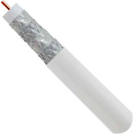 Vertical Cable, 107-1953WH6Q1BX, RG6 Quad Shield, 18AWG Solid CCS 2 Alumn Shld, White