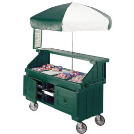 Cambro CVC724519 - Camcruiser Vending Cart 4 full size pans 6" deep Green