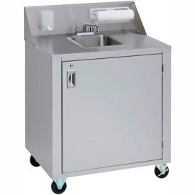 Crown Verity Inc CV-PHS-4C Crown Verity® CV-PHS-4C Single Bowl Cold Water Portable Hand Sink Cart image.