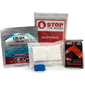 Celox CSBKSWT8005 Celox BioLogistex CSBKSWT8005 Compact Stop Bleeding Kit, 8"X8" Hemostatic Gauze, Tourniquet image.