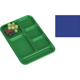 Cambro Manufacturing PS1014186 Cambro PS1014186 - School Tray, 10" x 14" 6 Compartment, Navy Blue image.