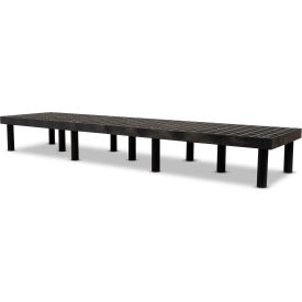Dunnage Rack, Grid Top, 96"W x 24"D x 12"H, Black view 2
