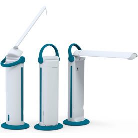 Daylight Twist 2 Go LED Lamp with USB Port, 5W, Teal/White view 2