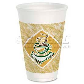 Dart DRC12X16G Dart® Insulated Styrofoam Hot/Cold Cups, 12 Oz., 1,000/Carton, Cafe G Design image.