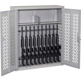 Datum Filing Systems AWC45H12R-1-WS25 Datum Argos Gun Cabinet AWC50H12R-1 - Holds 12 Rifles with 2 Half Shelves 42"W x 15"D x 45"H Stealth image.